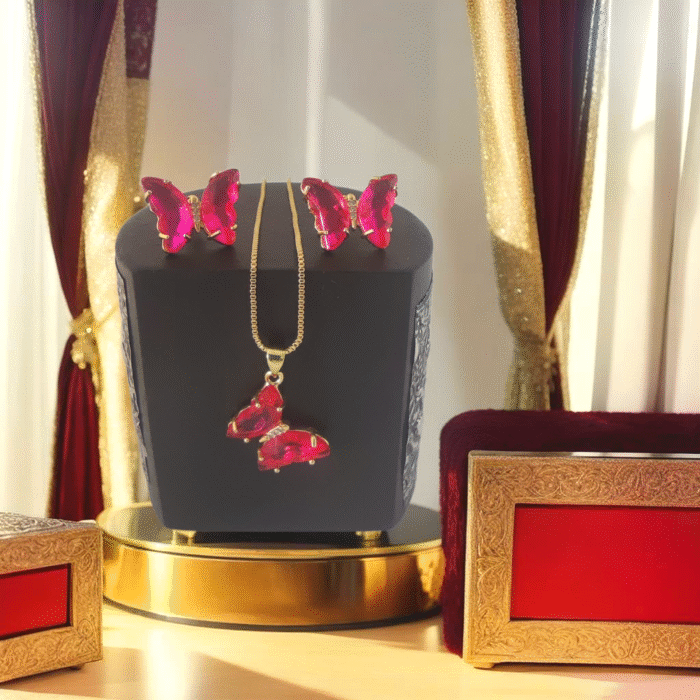 Conjunto  Dije  Mariposa - Imagen 2