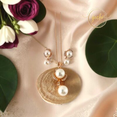 Cadena  Dije En Perlas