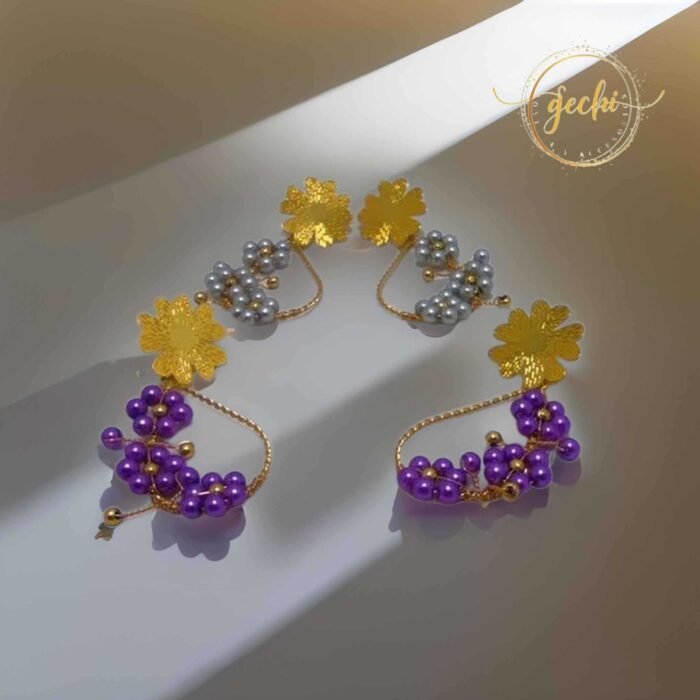 Aretes  Con Perla Shell - Imagen 2