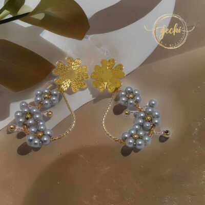 Aretes Con Perla Shell