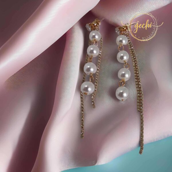 Aretes Largos Perlas