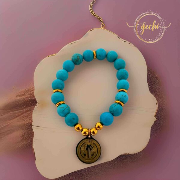Pulsera Cuarzo Dije San Benito